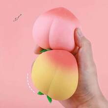 新款创意减压逼真桃子挤压玩具，柔软慢回弹减压指尖玩具 - 彩色 - 查看 1