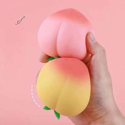 New Creative Stress Relief Realistic Peach Squeeze Toy, Soft & Slow Rebound Pressure Relief Fidget Toy