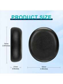 Earpads Replacement For Jabra Evolve2 65 (Evolve 2 65MS 65UC MS UC)/Evolve2 40 (40UC 40MS USB)/Elite 45h On-Ear Wireless Headset, Ear Pads Cushions With Softer Protein Leather. - one-size - View 3