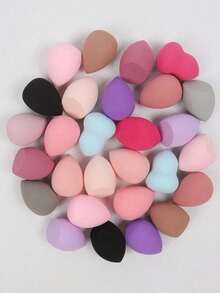 Large 6cm*4cm/2.32in*1.57in Powder Puff, Wet & Dry Use Makeup Sponge, Random Color, Suitable For Makeup Application And Concealing, Portable, Great Christmas Gift For Friends,Giveaways,Travel,Cheap Stuff,Travel Essential - Multicolor - View 3