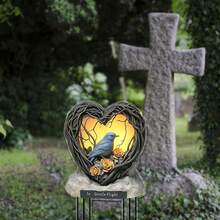 永恒纪念个性化亚克力墓碑 - 向亲人致敬，长期户外保存，多种墓碑纪念桩款式可供选择，经典亚克力户外纪念牌匾，经久耐用 - B - 查看 5