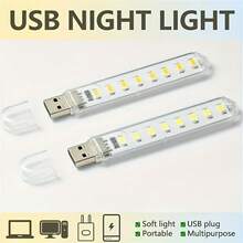 Bộ 3 đèn ngủ mini USB, đèn cắm trại USB, bóng đèn LED mini, đèn ngủ cắm điện với 3/8/24 bóng, thích hợp cho phòng tắm, phòng ngủ, đọc sách, ngủ, cắm trại. - ánh sáng trắng - Xem 12