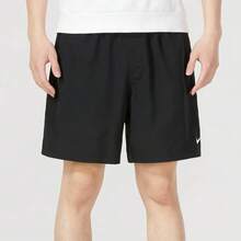 Nike Dri-Fit Dri-FIT Solid Color Drawstring Quick-Dry Casual Shorts For Men - Black - View 3