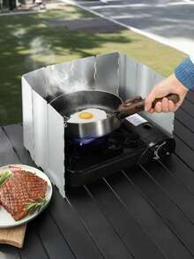 8pcs/10pcs Ultralight Aluminum Alloy Folding Camp Stove Wind Shield, 1pc Outdoor Cooking Accessory - Multicolor - View 8