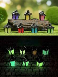 6pcs/3pcs/1pc: Glow-In-The-Dark Flower Stand, Luminous Garden Column, Mini Garden Decor Rack, Succulent DIY Accessories, Iron Art Decor For Micro Landscape, Mini Bonsai Decoration, Party Craft, Rural Outdoor Decor - A - View 10