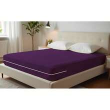 Double Gel Knit Mattress Cover With Zipper - 紫色 - 查看 1