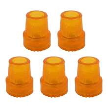 5Pcs 19mm Thicken Crutch Tip Skid Resistant Rubber Cane Tip Wearproof Crutches Accessories - Amarillo - Ver 1