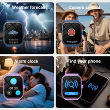 1.83" Full Touch Screen Smart Watch, With Message, Call, Pedometer, Alert, Compatible With IPhone & Android, Fitness Tracker, Suitable Gift For Women & Men, Birthday Present - Multicolor - View 9