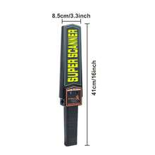 NJTY 1pc Handheld Metal Detector, Metal Detection, Outdoor Gold Prospecting, Portable Scanner, Security Inspection Tool For Airport, Train, Subway Checkpoints - Black - View 4