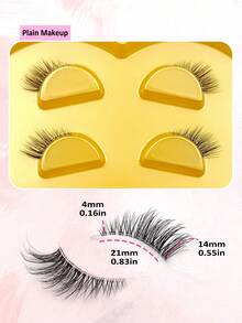 5 Pairs Natural Soft Half-Eye Lashes, Cat Eye Effect False Eyelashes, Extend Eye Corner Lashes, Suitable For Daily Wear, No Makeup Feel, Fit For No-Makeup Look Or Fresh Makeup, Suitable For Daily Wear, Party, Travel, Wedding - Half Eyelashes - View 3