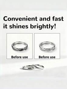 1片装珠宝抛光泡腾片。快速去除氧化层和划痕。适用于金、银、铂金、玉和翡翠。保护镶嵌饰品，防止脱落。珠宝清洁泡腾片。清洁并保养珠宝。清洁并抛光戒指、手镯。抗氧化和去污珠宝护理清洁片。 - 固體 - 查看 5