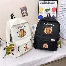 Capybara Cute Ultra-Light Weight Campus Backpack, Fashion Lightweight Travel Backpack, Ergonomic Design School Bag, Handbag, Casual Bag For Back To School Season,Back To School Supplies Stationery Supplies Backpack,Essentials Office Supplies Valentine's Day Gifts - Multicolor - View 2