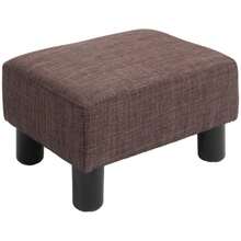 Padded Rectangular Stool/Ottoman, Weight Capacity Up To 100 Kg, For Living Room/Entrance Hall, Brown, 40 X 30 X 24 Cm - Khaki - View 1