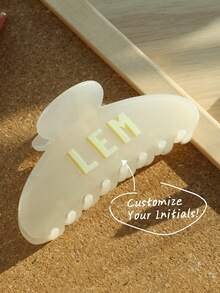 Personalized Initial Letter Hair Clip, Custom Name Claw Structure, Hinge Closure, Wedding Hair Accessories, Perfect Back-To-School Gift For Best Friends,Multi-Functional,Ornamental,Letter,Stylish,Modern,Colorful,Cute,Adorable,Casual,Custom,Personalised,Unique,Customized - A - View 14