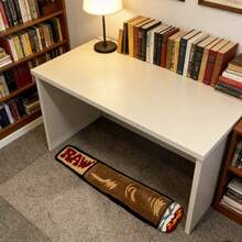 1pc Unique & Interesting Cigarette Pattern Shaggy Anti-Slip Carpet, Suitable For Bedroom & Living Room, Fashionable & Decorative - Mocha Brown - View 5