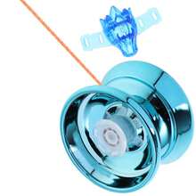 1 Juego de Yo-Yos para Principiantes, Yo-Yo de Aleación de Metal, Bola de Cuerda Suave, Juguete de Yo-Yo No Responsivo para Fortalecer la Muñeca y la Coordinación Ojo-Mano QZTK - Dorado - Ver 2