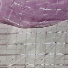 Voile Fabric Checkered Curtain | Checkered Voile - Curtains, General Decorations - Baby Pink 116 - View 3