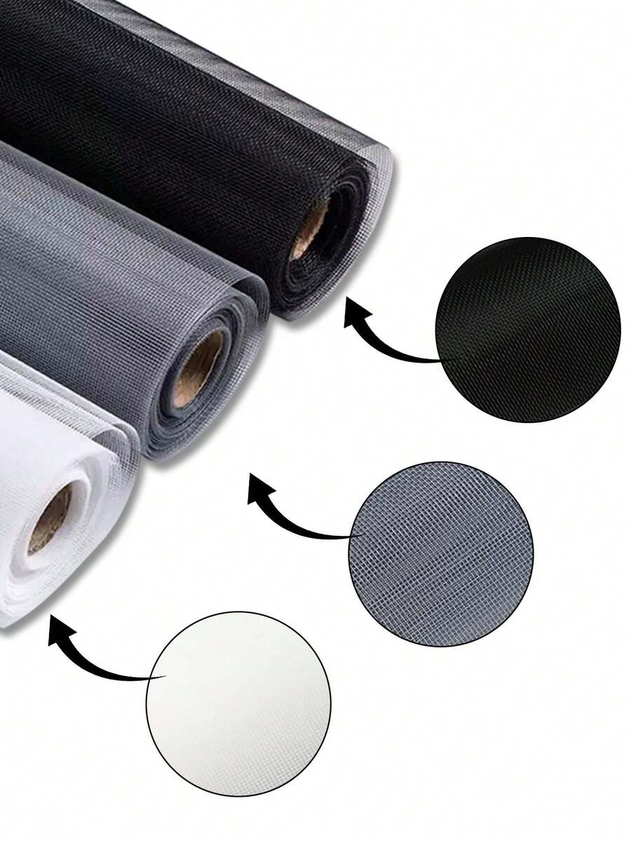 Tela mosquiteira cinza de alta eficiência contra insetos - Design de malha fina, proteção ideal para a casa, fácil instalação, tamanho personalizável, cobre grandes áreas, adequada para uso doméstico e externo durante todo o ano.