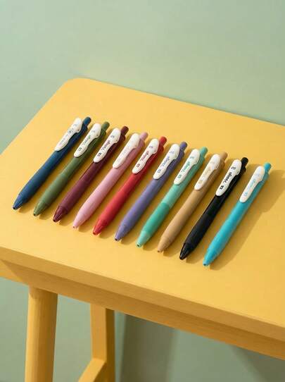 Joivida Pack Of 5 Vintage Colorful Gel Pens 0.5mm Classic Colors Writing Pen Painting Marking Pressed Colored Pencil