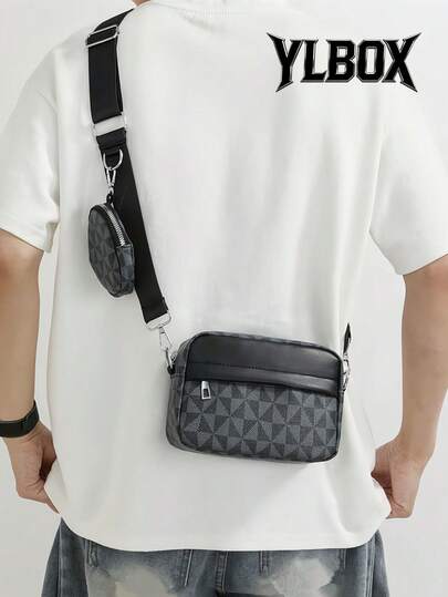 Korean Chest Bag Men's Fashion Camouflage Men's Satchel Shoulder Bag Crossbody Bag Oxford Cloth Casual Bag Canvas Small Backpack , Valentines Gifts, Work Bag