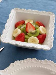 1Pc 6-Inch Totem Relief Plate Square Bowl Tableware Set, Retro Style Dining Plate, Western Style Home Flat Plate, High-End Feeling, Light Luxury Plate,It Is Suitable For Salad, Soup, Lamian Noodles, Noodles, And Various Snacks, Foods Or Main Dishes - Multicolor - View 12