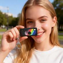 ALKOO Silicone Case For CHARMERA Keychain Digital Camera Blind Box, Photo Mini Keychain Camera Sleeve With Precise Cutouts & Scratch Protection - Camera NOT Included (Box Only) - Black - View 8