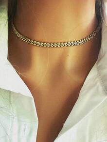 1pc Women's Gold Necklace With Donut Clasp, Featuring Zodiac Sign & Evil Eye Pendants, Minimalist & Fashionable For Everyday Wear And Parties - Gold - View 14