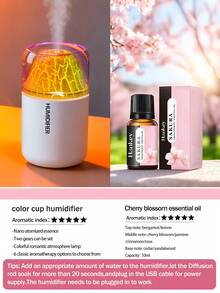 Mini Humidifier Volcanic Rock Lighting 180ml/USB Powered, Suitable For Cars, Home, Office, Bedroom, Yoga Meditation Room, Pilates Studio Gifts Low Noise Mist Diffuser - Oval - View 13