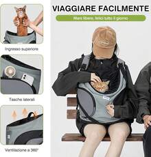 Zaino per animali domestici - Grigio Vulcano - Visualizzare 3
