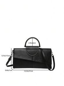 Fashionable Retro Party Clutch Bag, New Snakeskin Pattern Evening Purse, Elegant , Wedding - màu đen - Xem 2