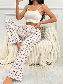 Cotton Women Floral Pattern Homewear Comfort Sleep Pant - Multicolor - View 4