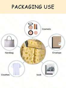23pcs New Year Wealth Express Delivery Bags, PE Plastic Mailing Bags, Thick Logistics Bags, Suitable For Transportation, Clothing, Stationery, Party Gifts Packaging, Multifunctional Packaging, Valentine's Day, Mother's Day, Back To School Season, School, Ideal Holiday Gift Packaging - Gold - View 8