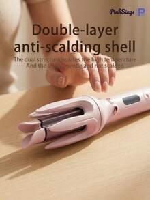 PinkSings One-Key Automatic Hair Curler With 28mm Barrel, Left & Right Auto Curler Wand With 4 Temperature Modes, Negative Ion Generator, Intelligent Timer & Sensor, Auto Shut-Off - Pink - View 10