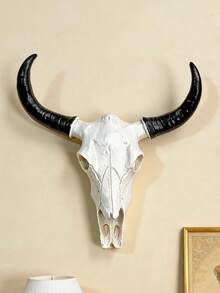 复古牛头骨墙饰（黑白牛角）——非常适合客厅墙面、卧室装饰以及波西米亚风主题空间。增添独特的复古气息，是打造时尚室内空间的热门吸睛墙面装饰。 - 彩色 - 查看 12