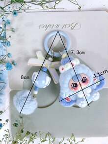 Mặt dây chuyền hình động vật hoạt hình dễ thương - Móc khóa điện thoại tự làm bằng da lộn giả, có tai nhung và khuôn mặt sống động, có màu hồng và nhiều màu khác, chất liệu nhựa bền, thích hợp để gắn vào ba lô, chìa khóa và làm quà tặng cho phụ nữ và thanh thiếu niên (sinh nhật, Ngày Valentine). - A - Xem 11