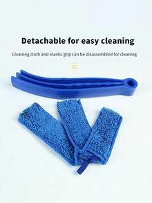 1pc Window Cleaning Brush, Easily Cleans Crevices And Dust, Wipes Glass/AC Vents/Window Tracks, One-Click Cleaning Without Disassembly Or Washing, Non-Damaging To Blades, Essential Cleaning Tool For The Slouchy - None - View 5