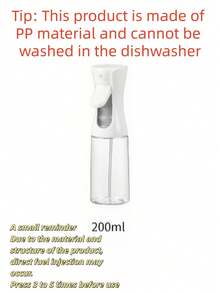 1pc 400ml Refillable Olive Oil Sprayer Bottle, PET Material With Measurement Scale + Olive Oil Sticker, Suitable For Olive Oil, Cooking Oil, Soy Sauce, Vinegar And Other Liquids - Multicolor - View 14