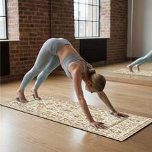 1pc 71*22inch Yoga Mat, Various Patterns Available, Non-Slip & Durable, Extra Wide & Thick, Suitable For Home Use, Fitness, Beginner Yoga Training - Multicolor - View 4