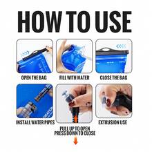 WRELS 1L/1.5L/2L/3L Large Capacity Collapsible Water Bag, Handheld Or Backpack Suitable For Cycling, Hiking, Running And Travel - Upgraded Water Bag - View 6