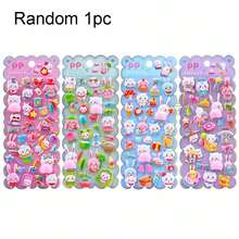 Hình dán động vật hoạt hình 3D, mềm mại và bông xốp, thích hợp để trang trí trường học, văn phòng, sổ tay, ốp điện thoại. - Nhiều màu - Xem 8