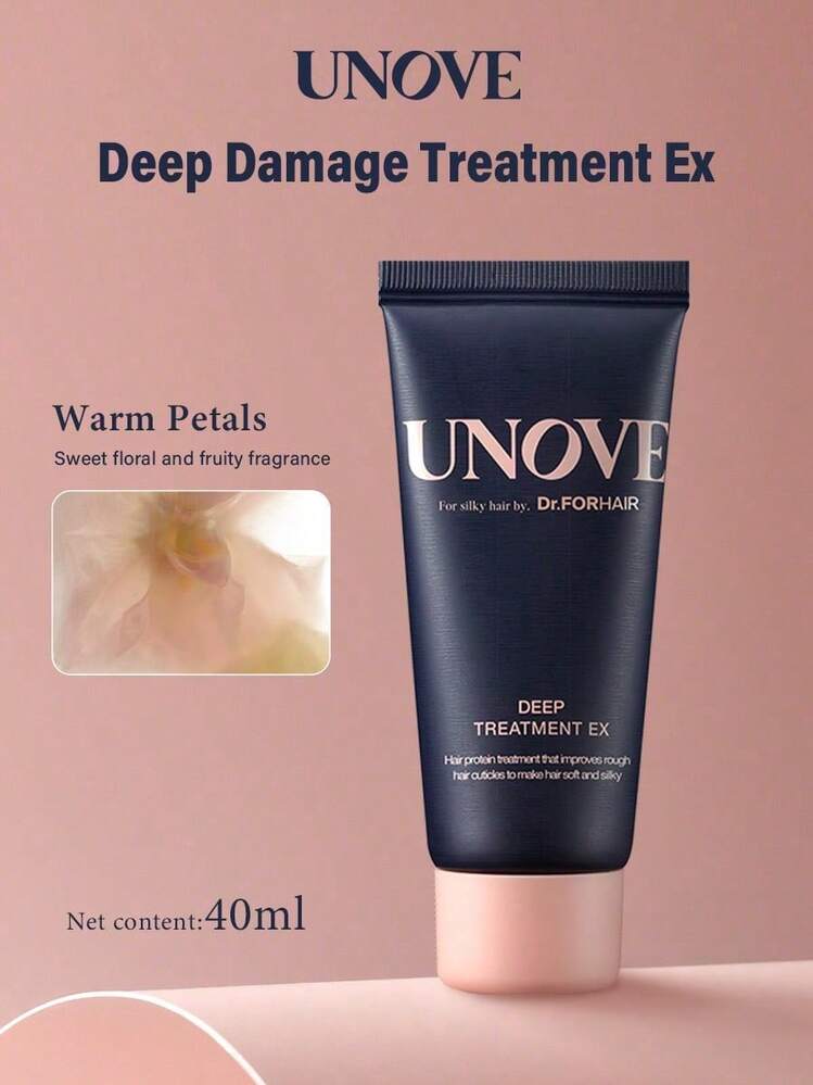 One Unove Deep Damage Repair Hair Mask Contains Hair Protein To Deeply Repair Damaged Hair Cuticles, Improve Rough Hair, And Leave Hair Soft And Smooth With A Warm, Sweet Floral And Fruity Scent. - UNOVE Floral Hair Mask - View 1
