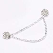 1/3pcs Clover Magnetic Button T-Shirt, Adjustable Shortened Length, Magnetic Waist Buckle, Slim Fit - Camellia - View 9