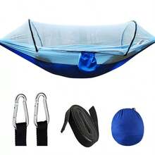 2-In-1 Outdoor Camping Hammock With Mosquito Net, 1.6 Lbs Ultra-Light Nylon Parachute Fabric Hammock, Suitable For Outdoor Survival Travel Backyard - Multicolor - View 9