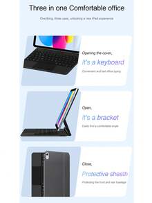 Ultra-Thin Wireless Keyboard Case With Kickstand, Compatible With IPad 2025 (A16) 11-Inch / IPad 10th Gen 10.9-Inch Tablets, Supports Spanish & Arabic Keyboard Layout - IPad A16 11'' / 10th 10.9-inch - View 7