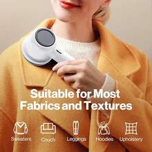 Rechargeable Fabric Shaver With LED Display - 800mAh Lithium Battery Powered Electric Fleece Remover For Clothing, Bedding, Pet Supplies - Portable Hairball Trimmer Without Damaging Fabrics - Home And Furniture Fleece Removal Tool Set - Phiên bản nâng cấp A - Xem 9