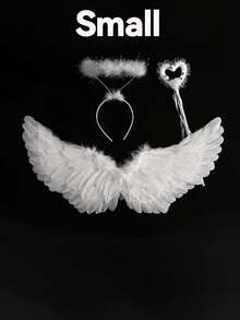 3pcs Angel Wings, Stage Performance Props, Halloween Costume Accessories - White - View 22