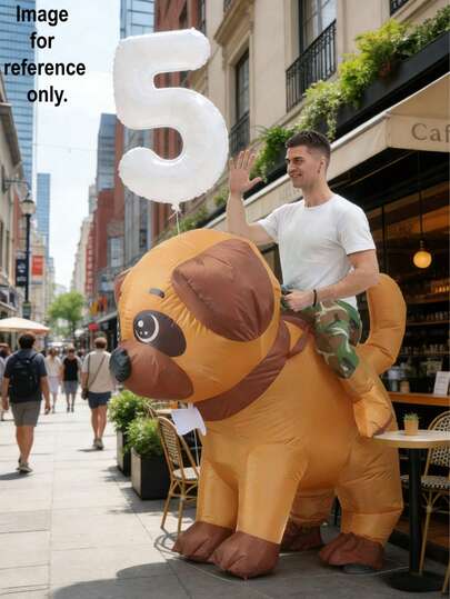 New Ride-On Pekingese With Bone Inflatable Costume - Realistic, Cute & Fun Interactive Outfit, Suitable For Team Building/Parties/Anime Conventions/Christmas/Halloween And Various Festive Events, Perfect Surprise Gift, Unisex, One Size Fits Most, All Seasons Available