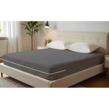 Double Gel Knit Mattress Cover With Zipper - Burgundy - View 3