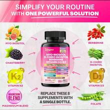 Zoyava Hormone & Cycle Support – Women's All-In-One Supplement With Myo-Inositol, D-Chiro Inositol & 13+ Active Ingredients – 90 Vegan Capsules – Made In USA - 2瓶 - 查看 6