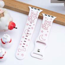 Animal Carved Watch Band Compatible With Apple Watch 10 42mm 46mm, Fits 40mm 44mm 41mm 45mm 38mm 42mm Ultra/Ultra2 49mm, Animal Carved Strap Suitable For Series 10 9 8 7 6 5 4 3 2 1 (Band Only, Watch Not Included) - Multicolor - View 2